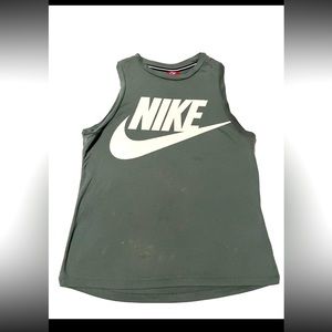 Nike Men's Muscle Tank, Size M, White And Green